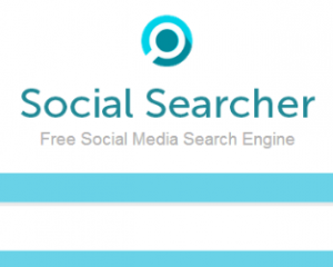 Screenshot van zoekmachine Social Searcher