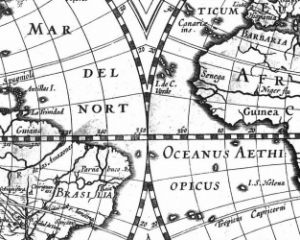 Hessel Gerritsz: Worldmap of 1612 including the discovery of La Austrialia del Espiritu Santo by Pedro Fernandes de Queir