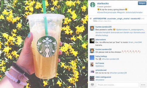 Instagram Starbuck voorbeeld
