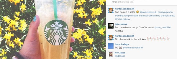 Instagram Starbuck voorbeeld